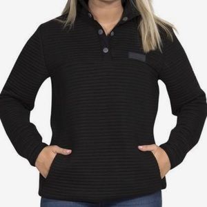 Simply Southern Black Ribbed Pullover